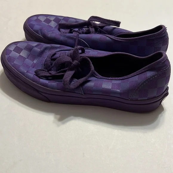 Van’s unisex purple checkerboard shoes size 6 men’s and 7.5 women’s - Picture 6 of 14